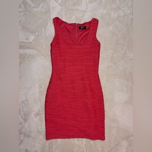 Coral GUESS Bodycon Bandage Dress